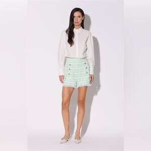 NWT Walter Baker Mint Tweed Adrian Short - Size 8